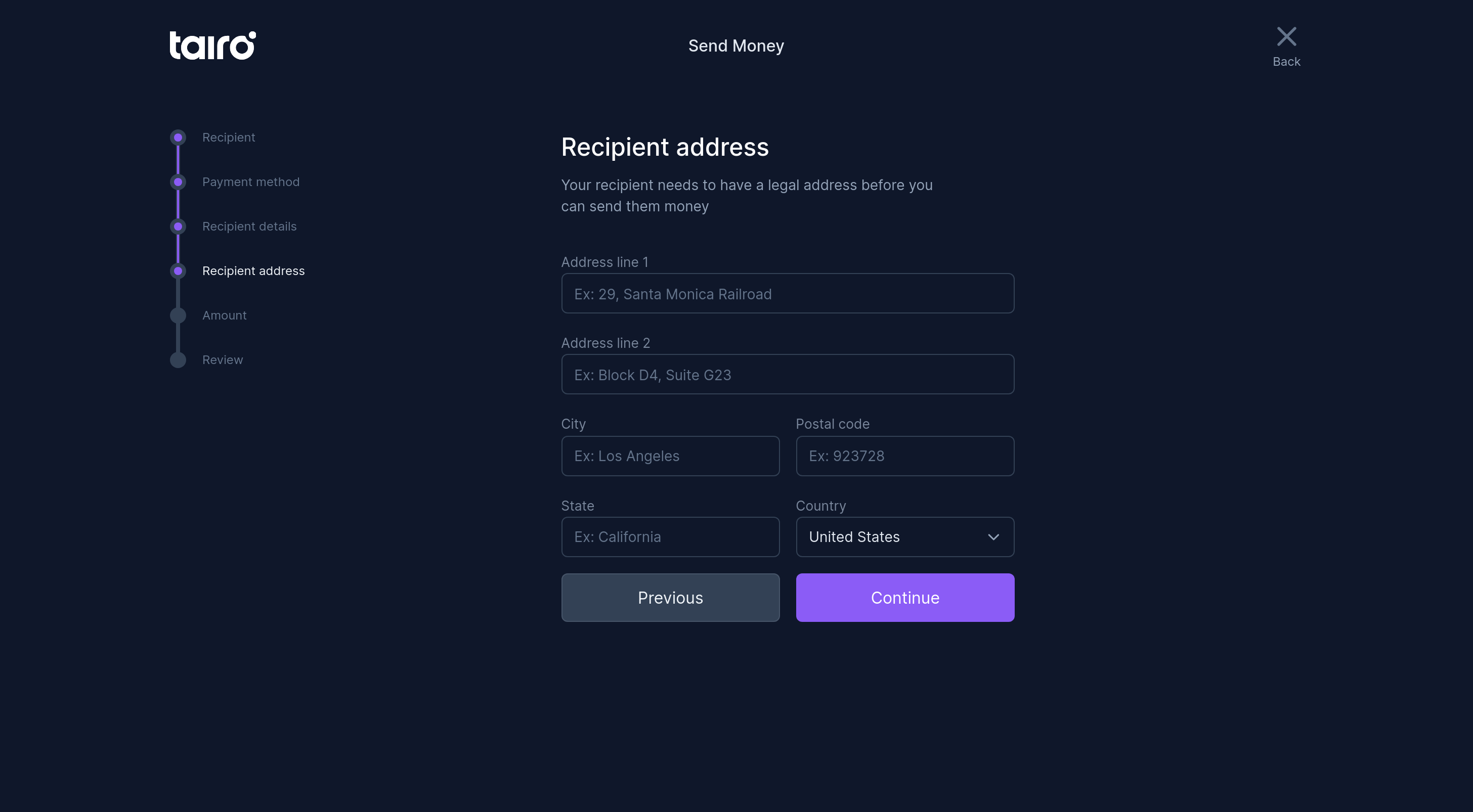 Tairo - Send - Step 4