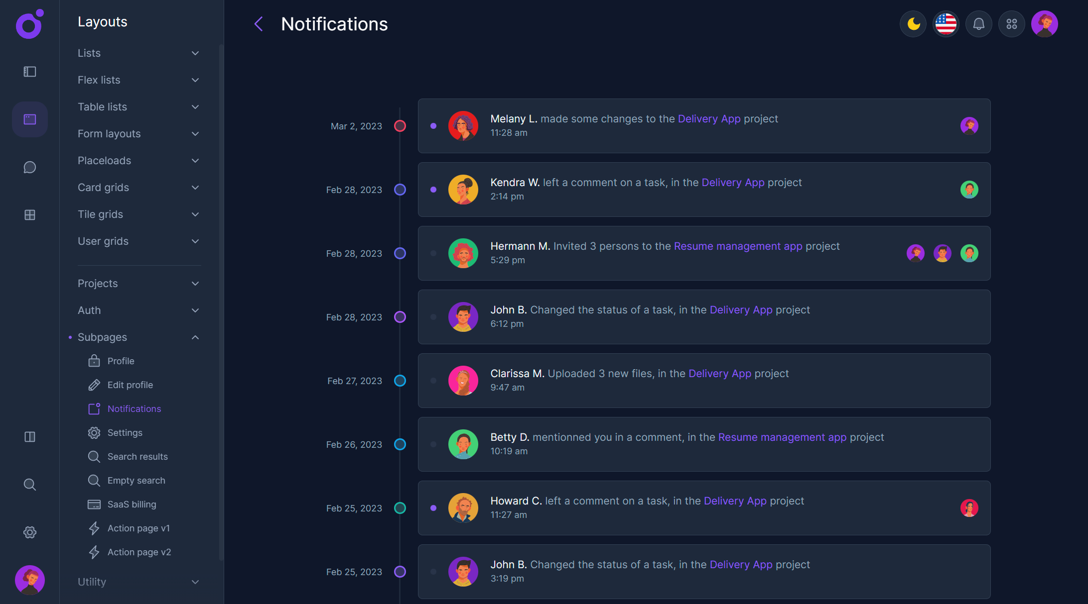 Tairo - Notifications