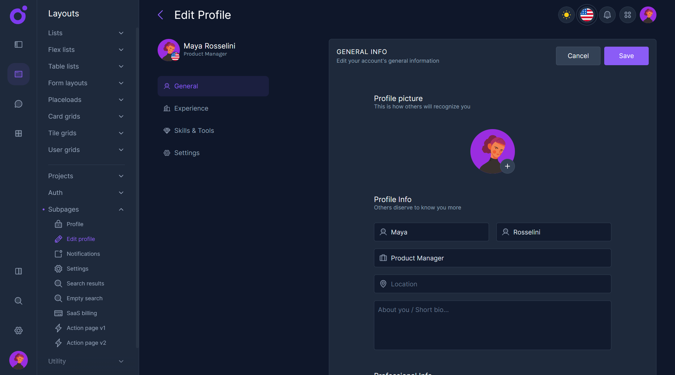 Tairo - Edit profile 1